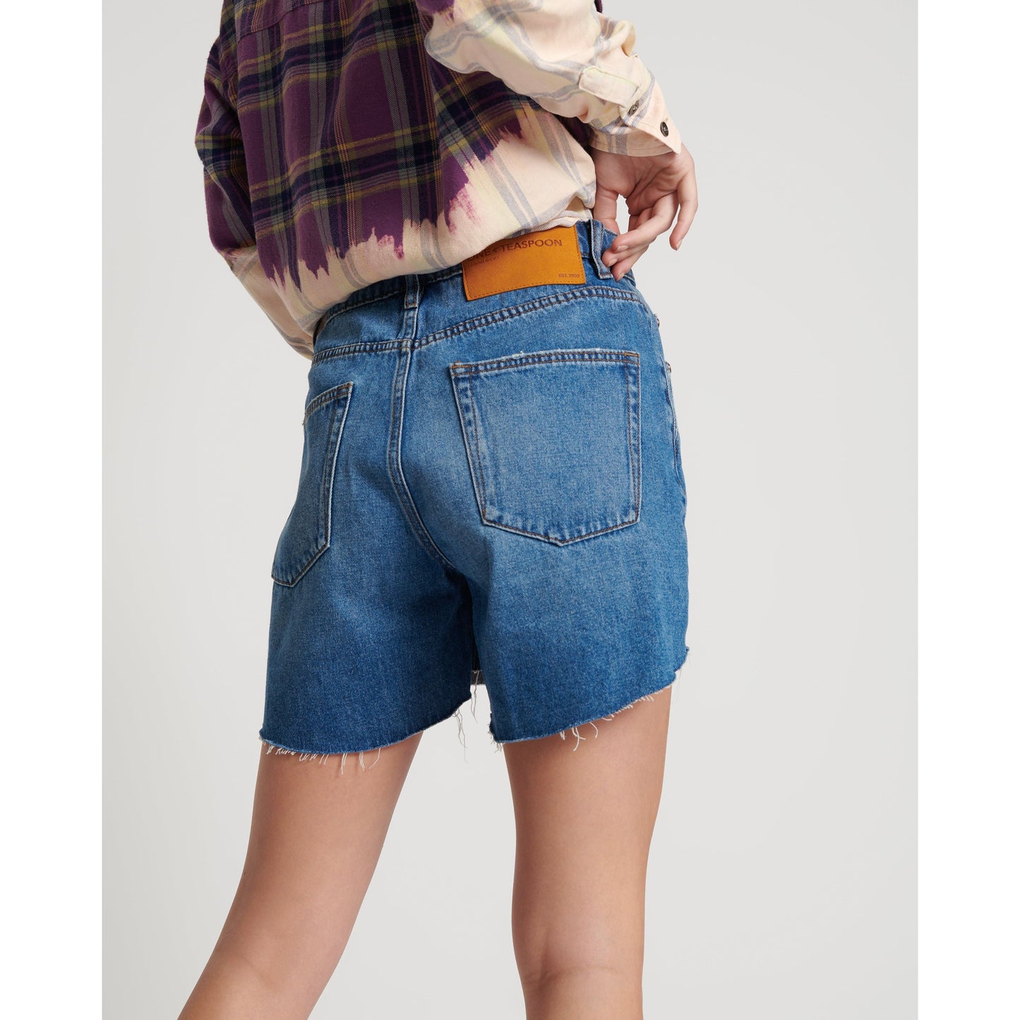 Bay Blue Legend High Waist Mom Fit Short