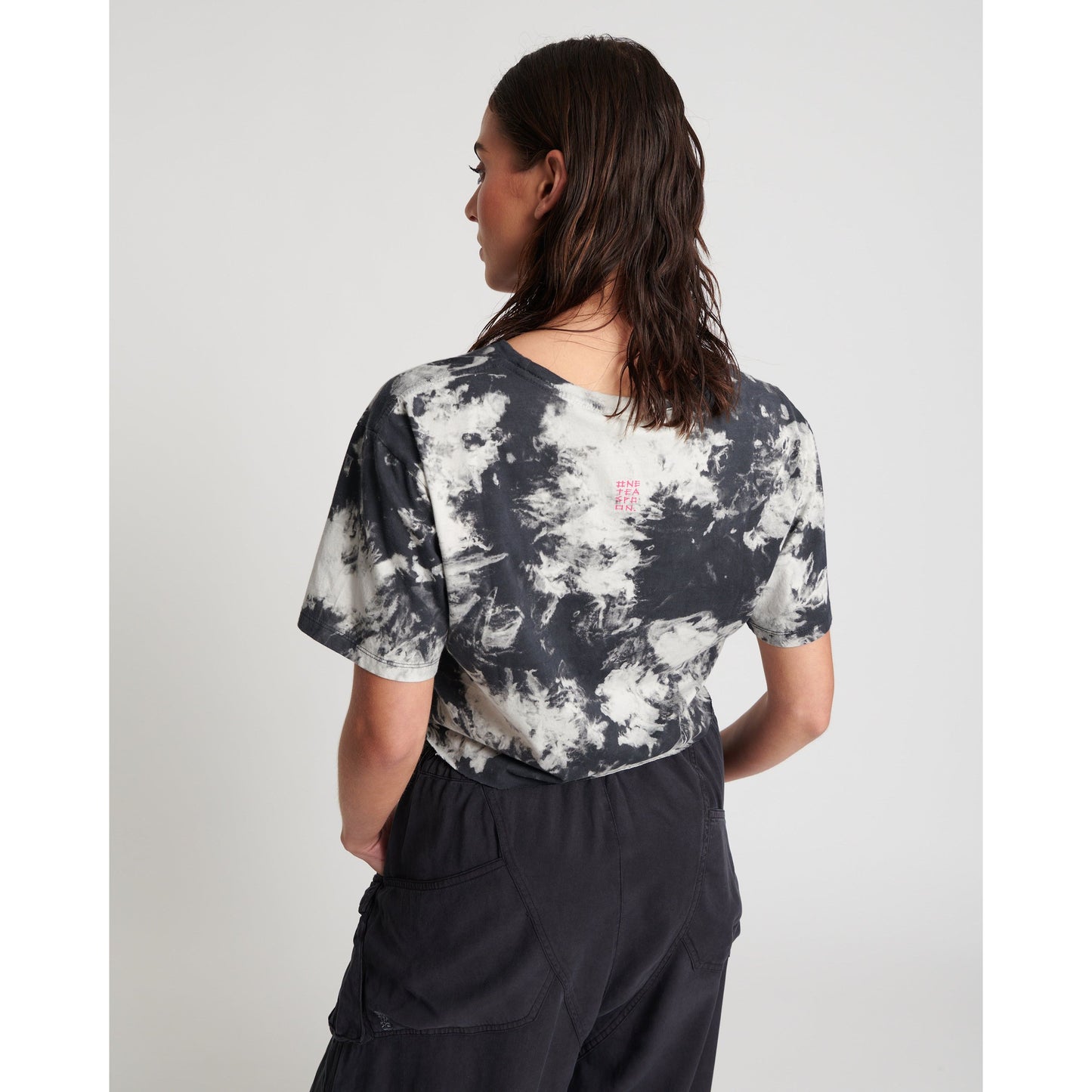 Tie Dye Organic Cropped Crew Tee