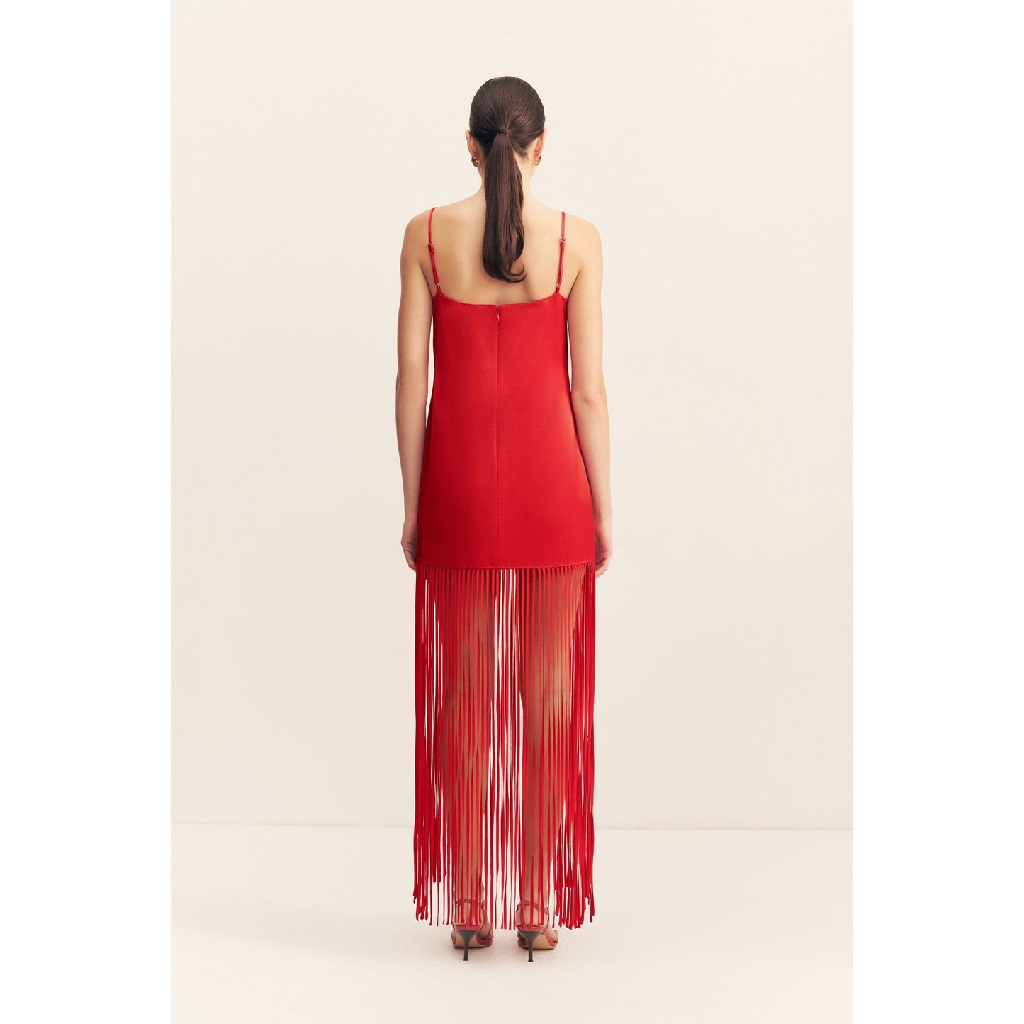 Moraya Square neck Fringe Maxi dress