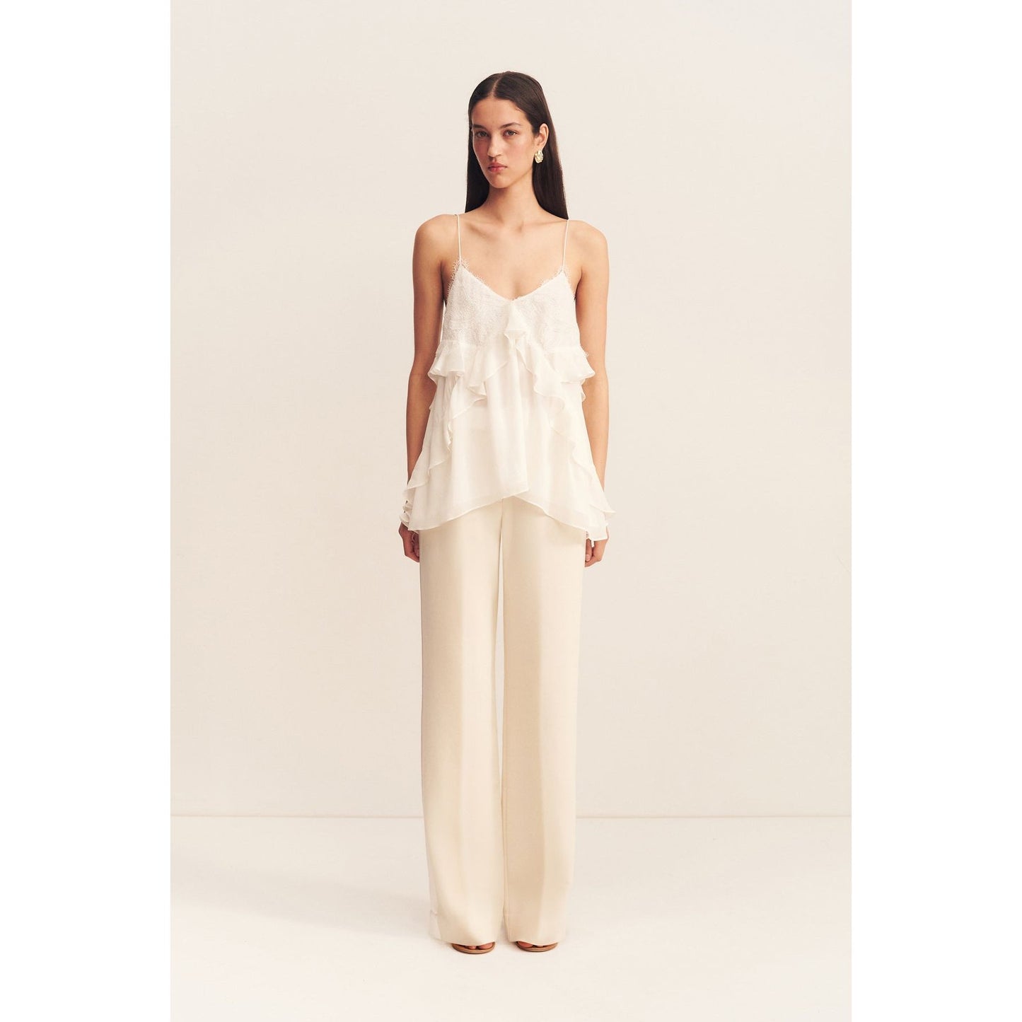 Emory Lace Ruffle Cami