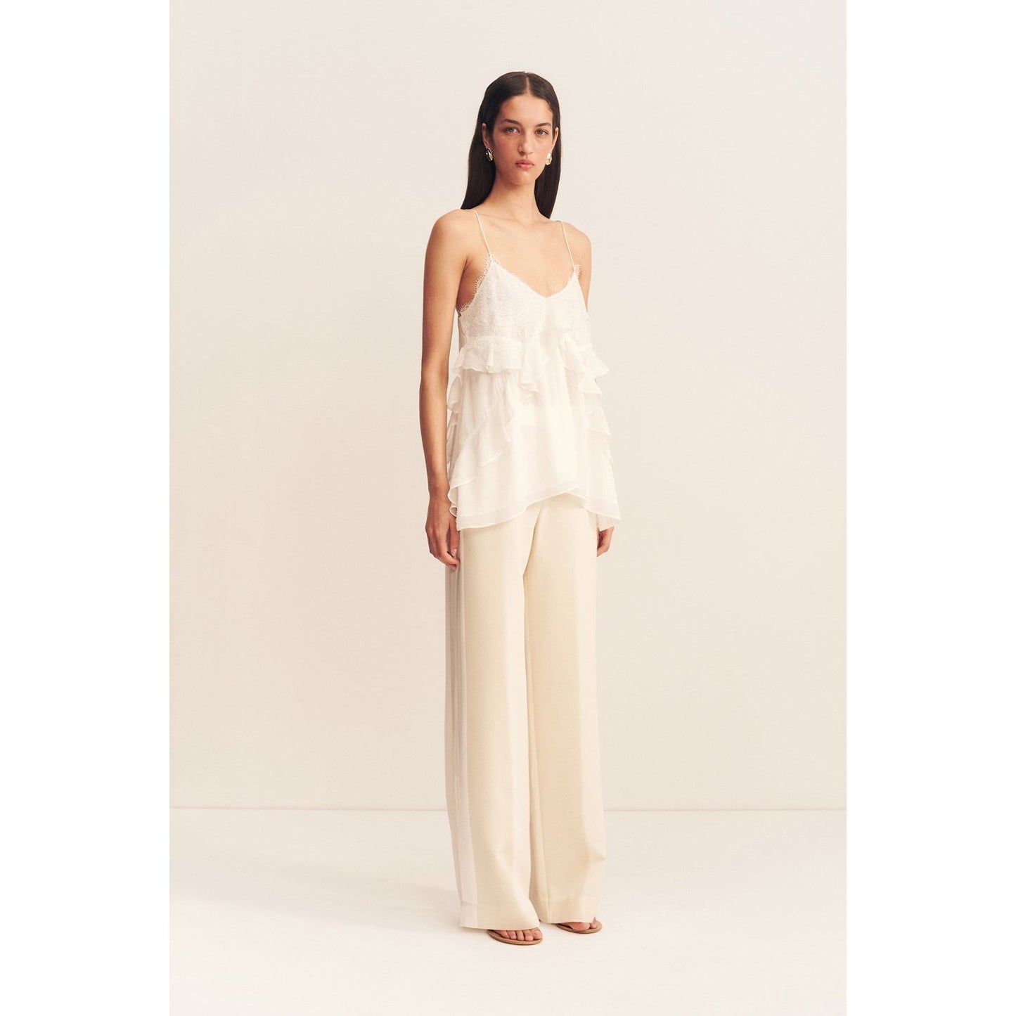 Emory Lace Ruffle Cami