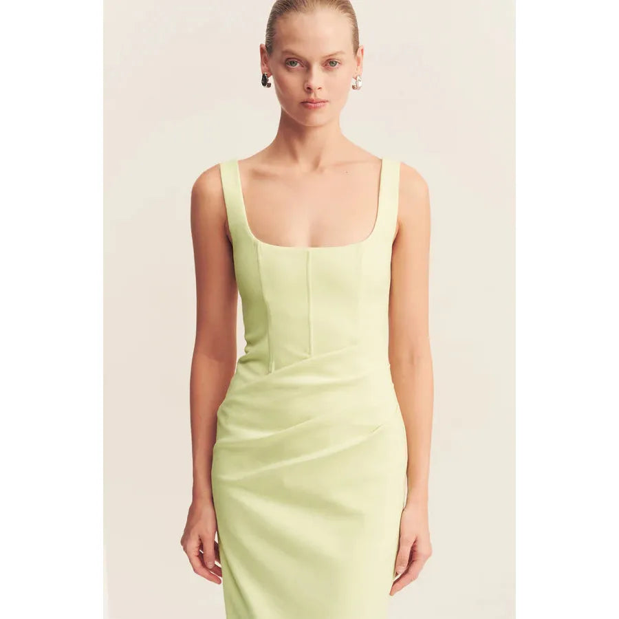 Lani Structured Midi Dress - Pistachio