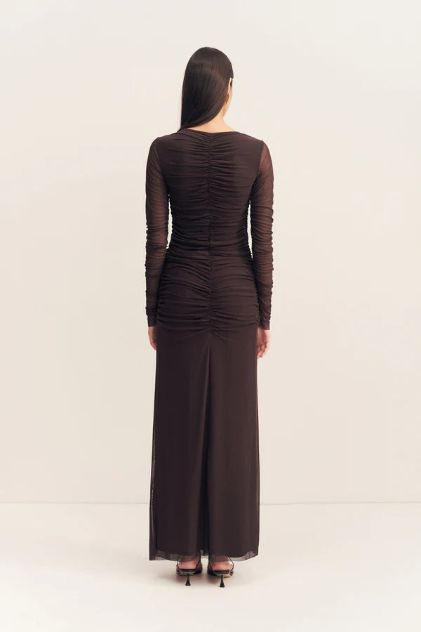 Mira Gathered Maxi Dress