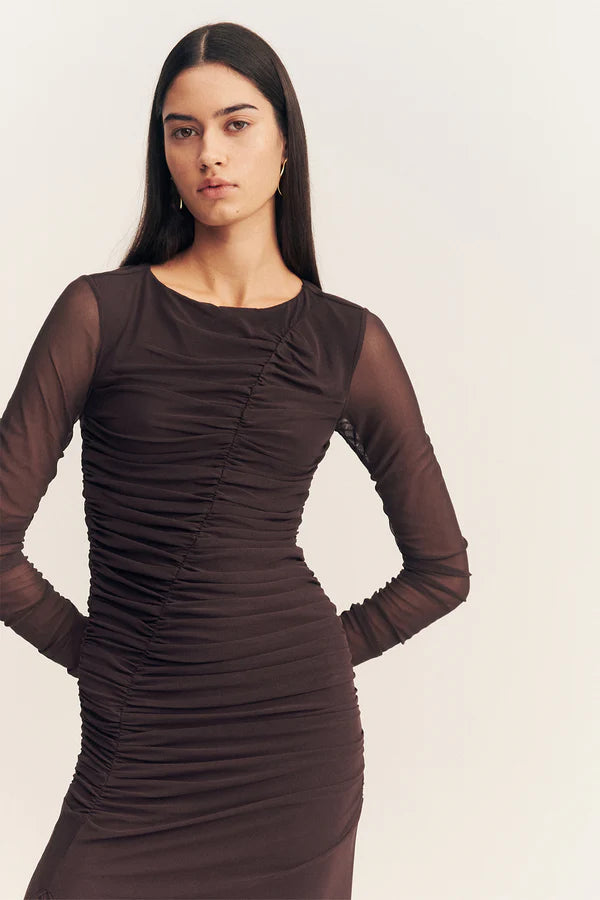 Mira Gathered Maxi Dress
