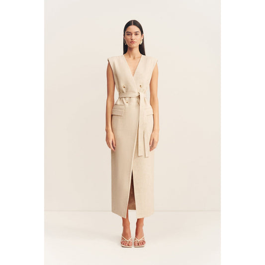 Newman Sleeveless Blazer Midi Dress