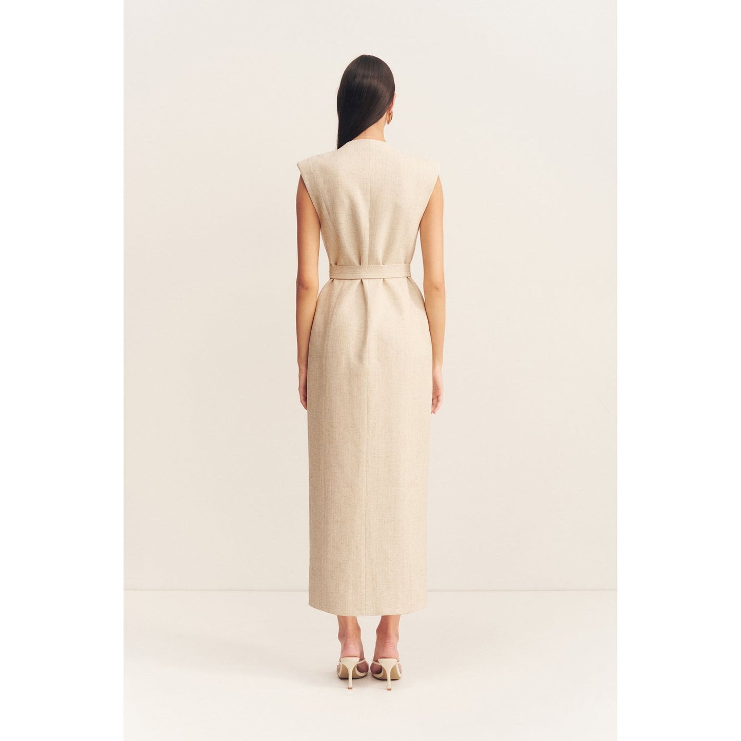 Newman Sleeveless Blazer Midi Dress