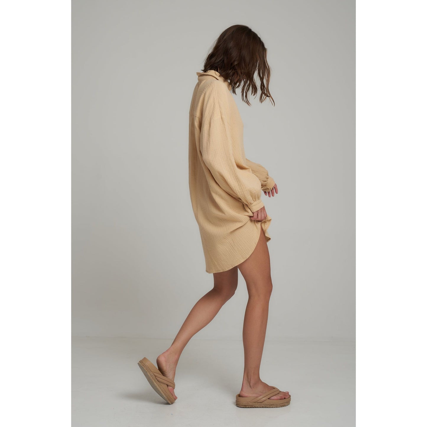 Apple Shirt Dress - Honey