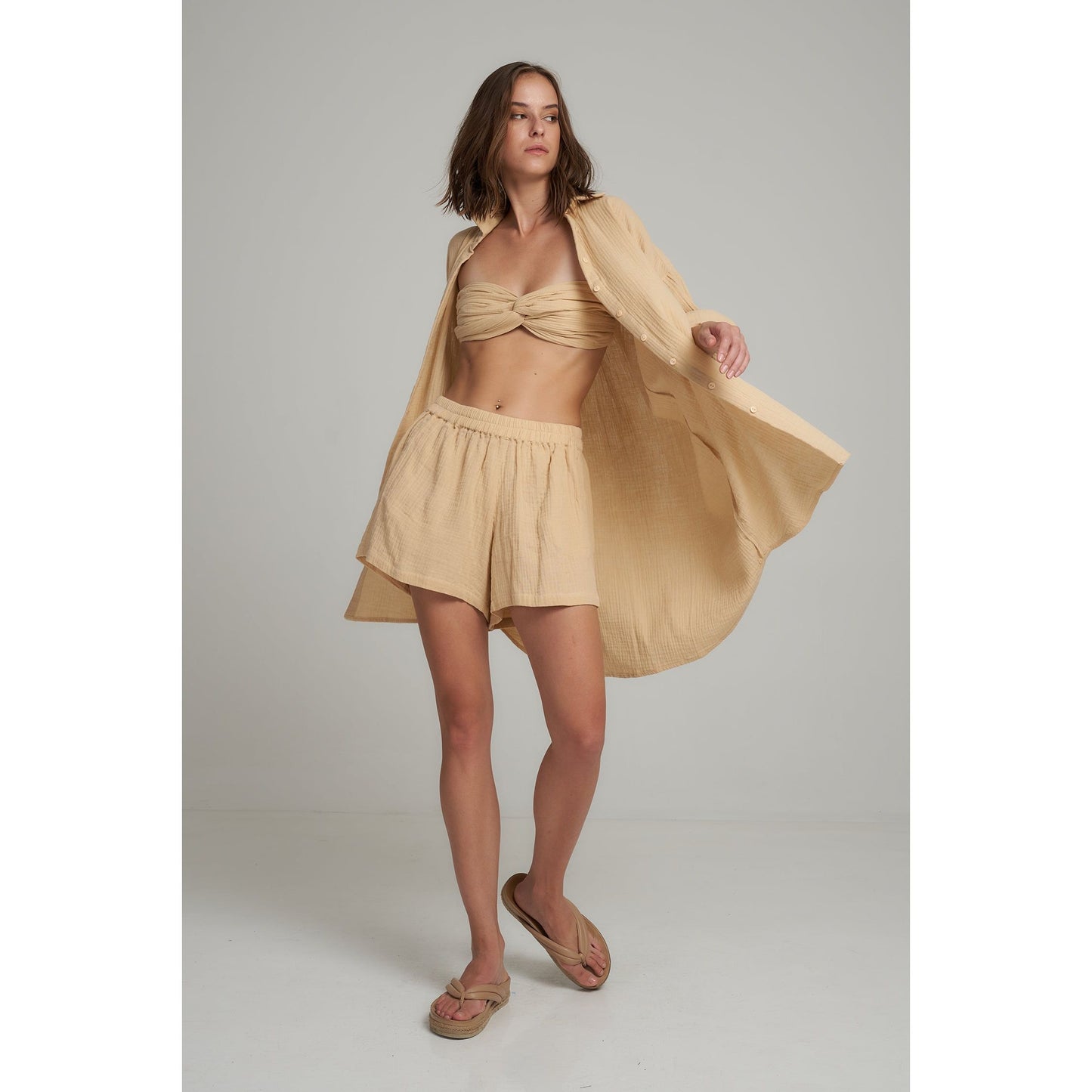 Apple Shirt Dress - Honey