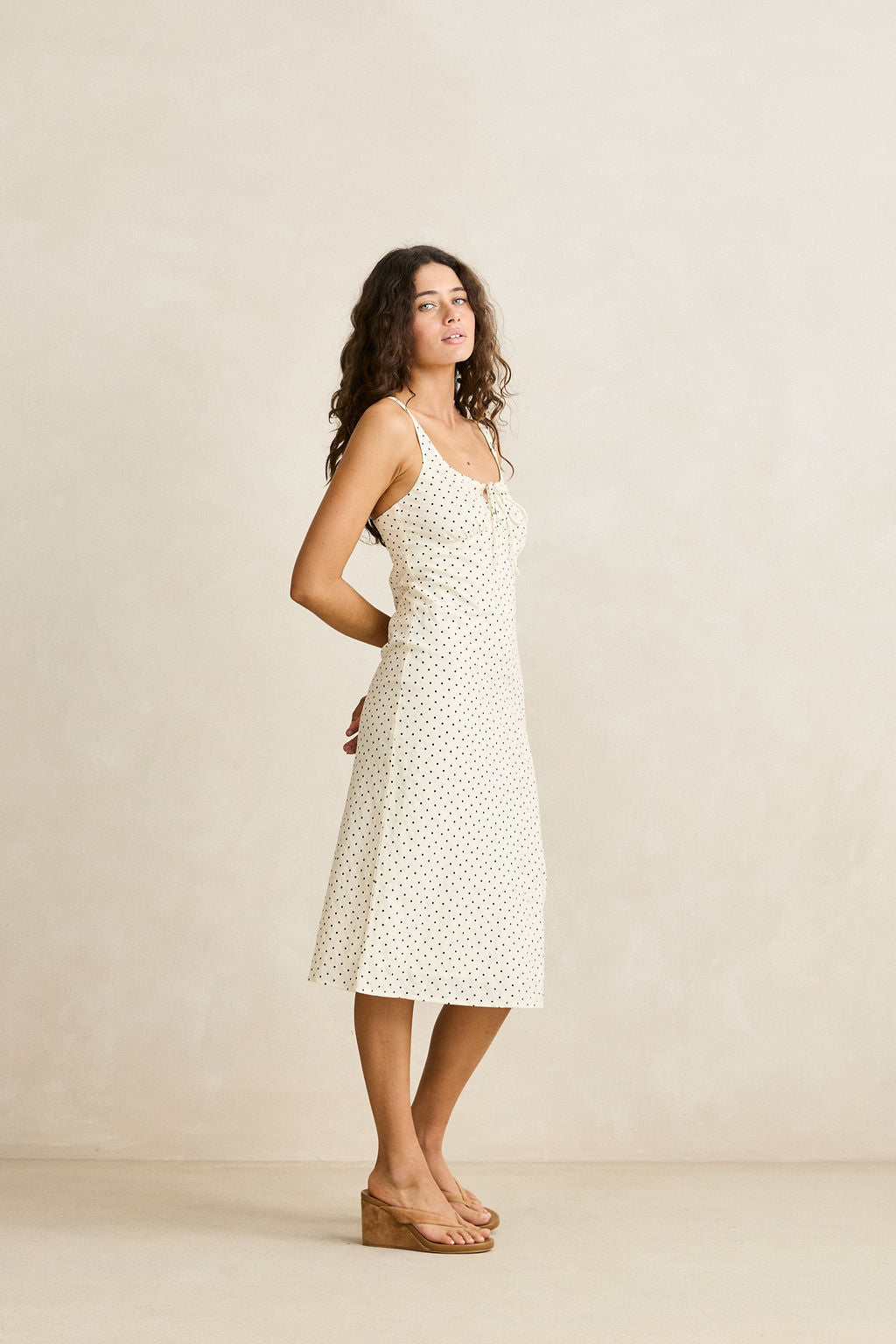 Polka Midi dress