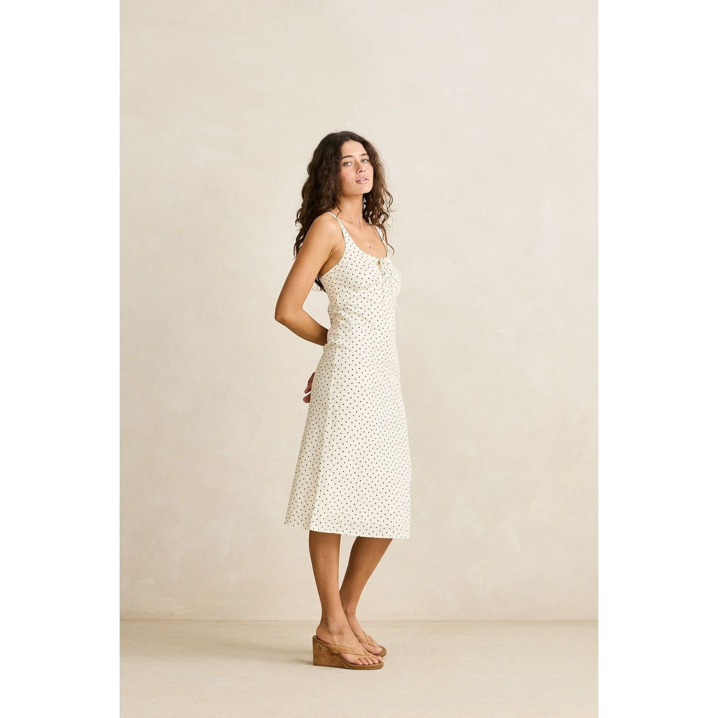 Polka Midi dress