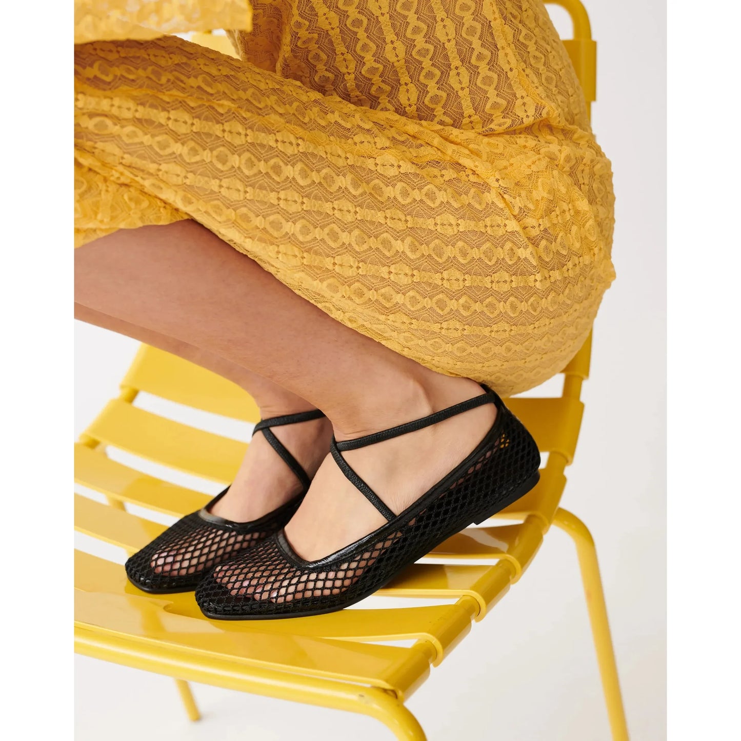 Isabella Cotton Net Ballet Flat