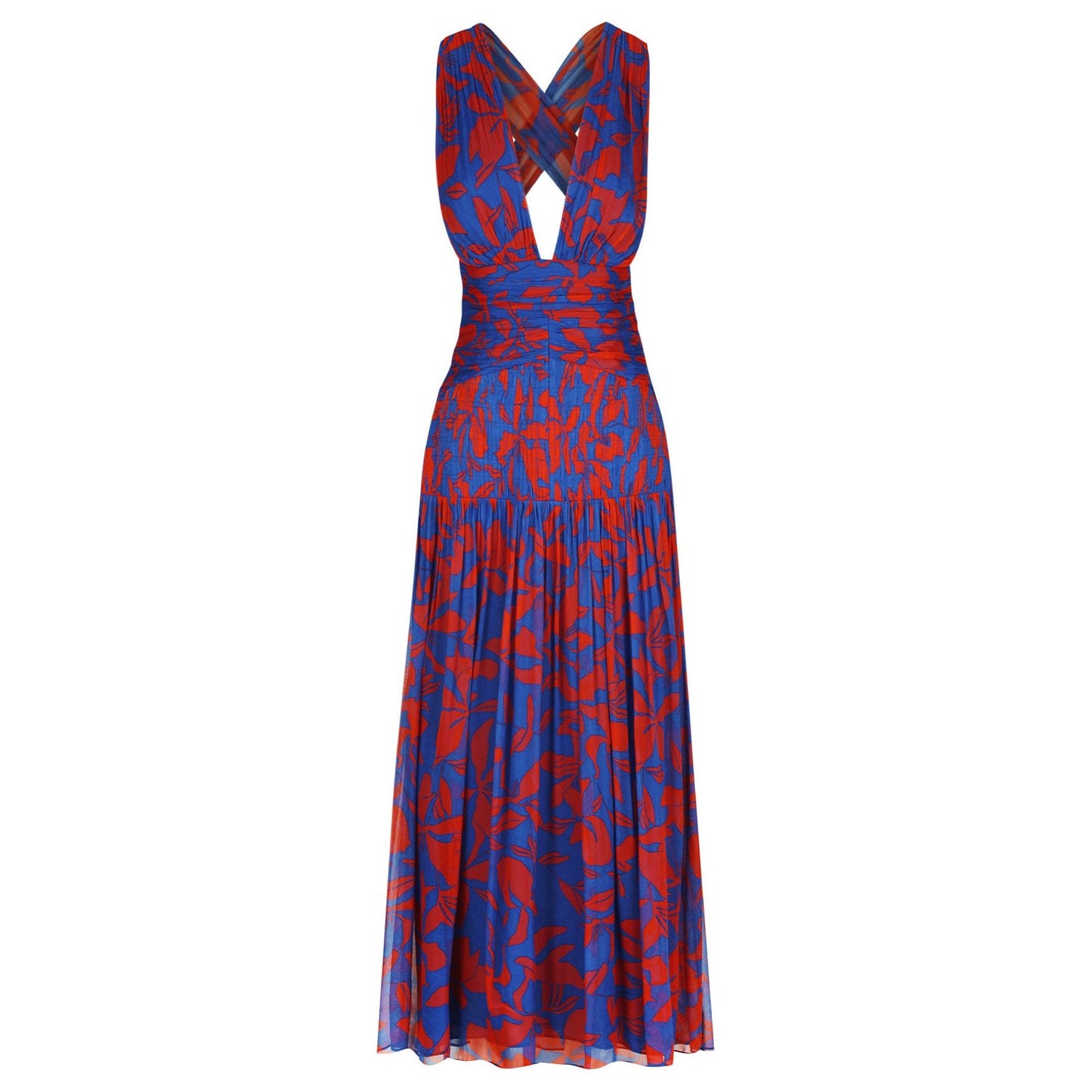 Flore Plunged Tie Back Midi Dress