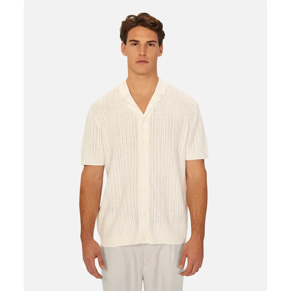 The Alessio Short Sleeve Shirt - Ivory