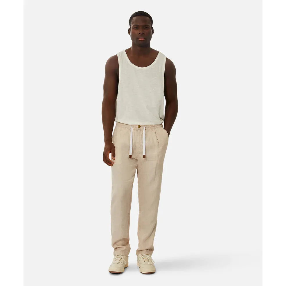 The Capri Linen Pant - YD Wheat