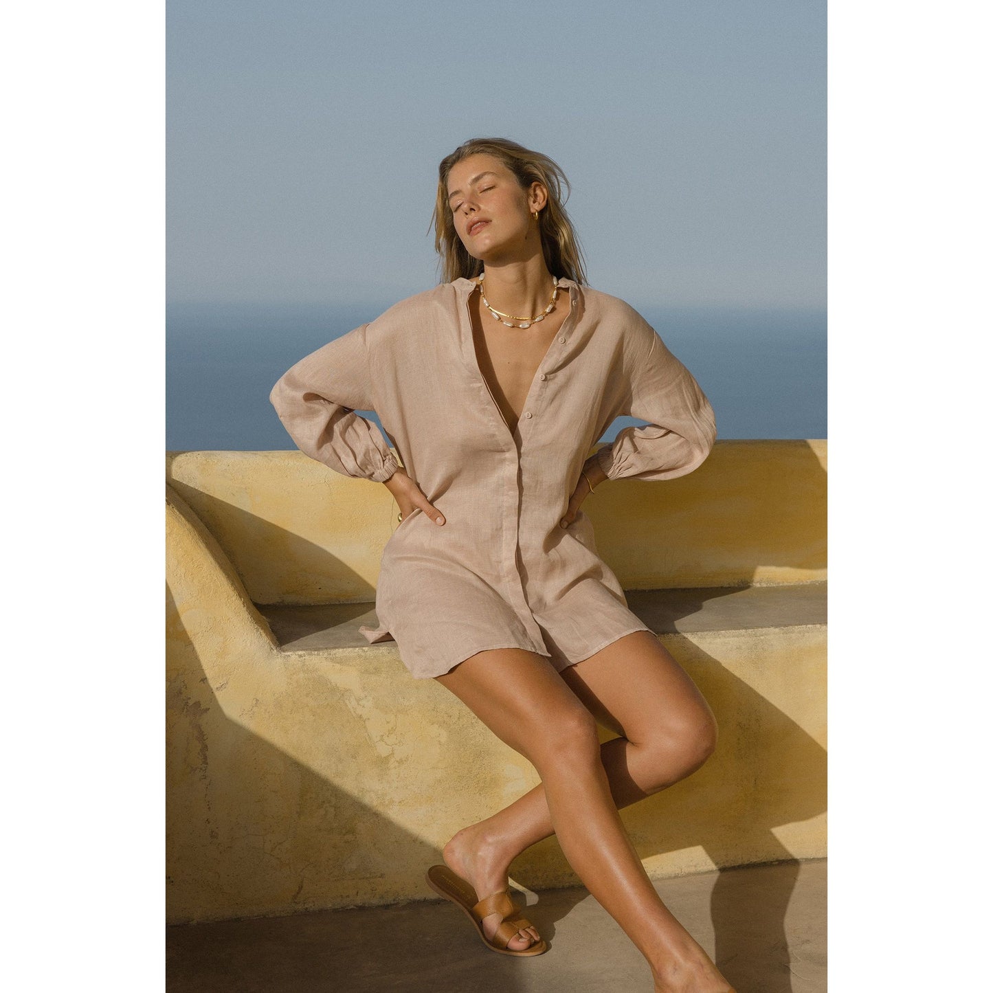 Marilyn Shirt Dress - Hibiscus