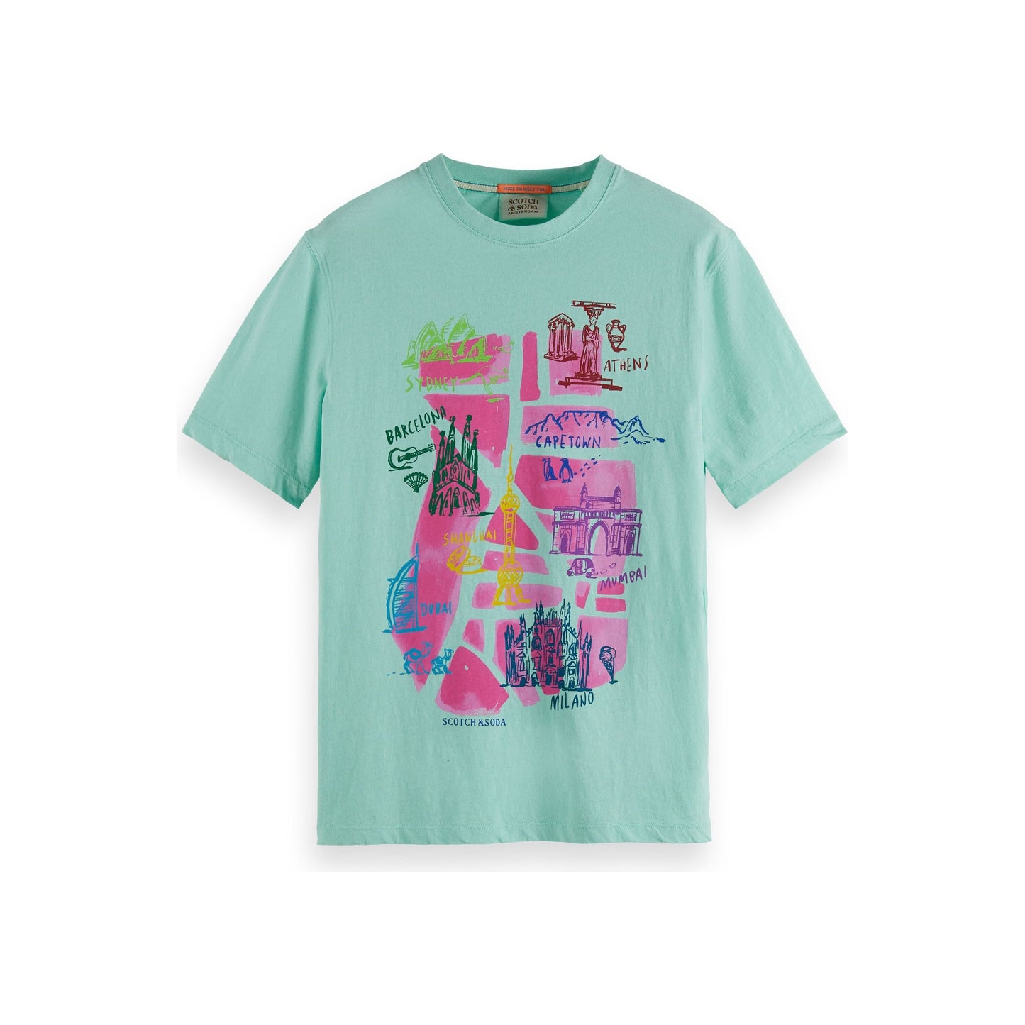 City Artwork Cotton Linen T-shirt