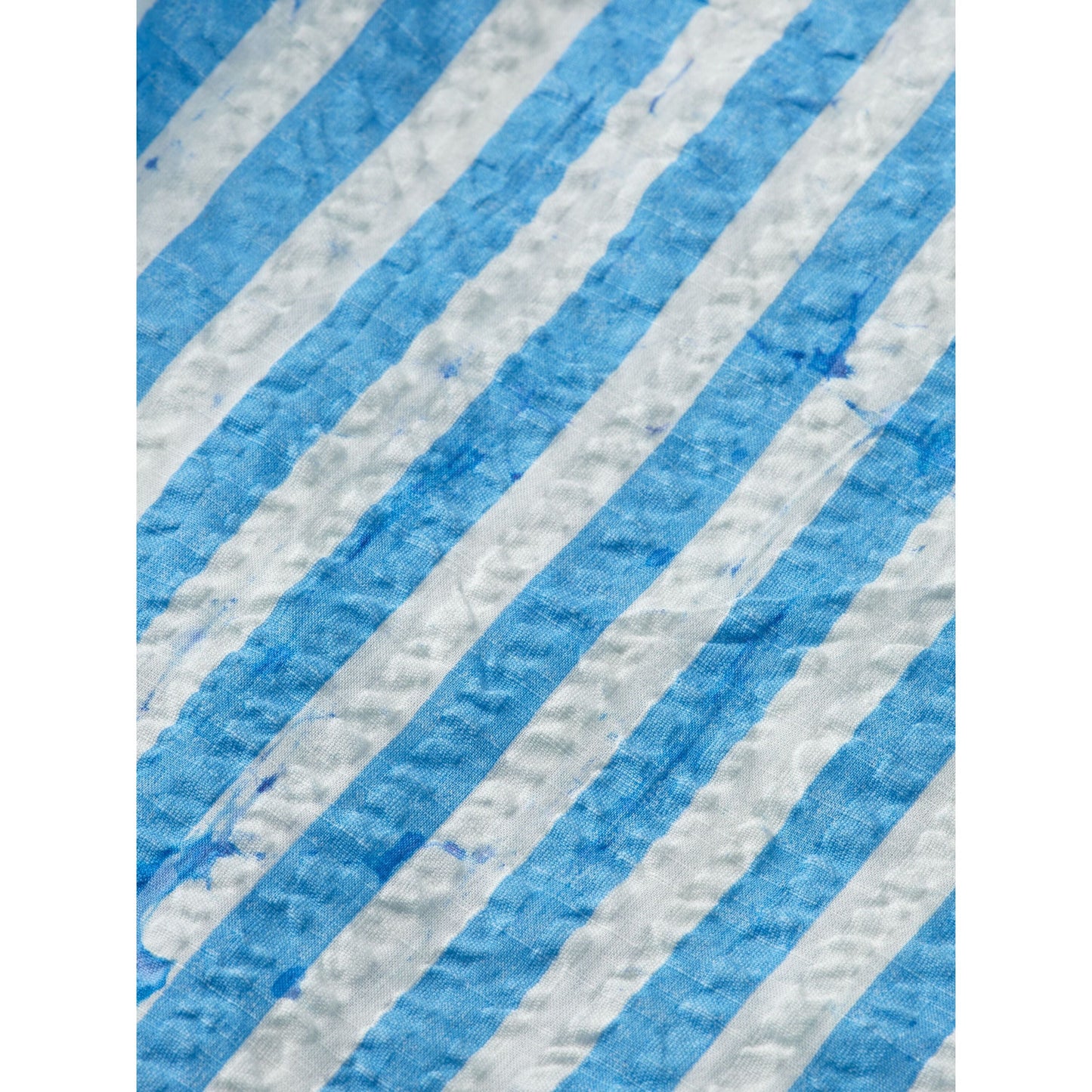 Relaxed Fit Batik Striped Short Sleeve Shirt