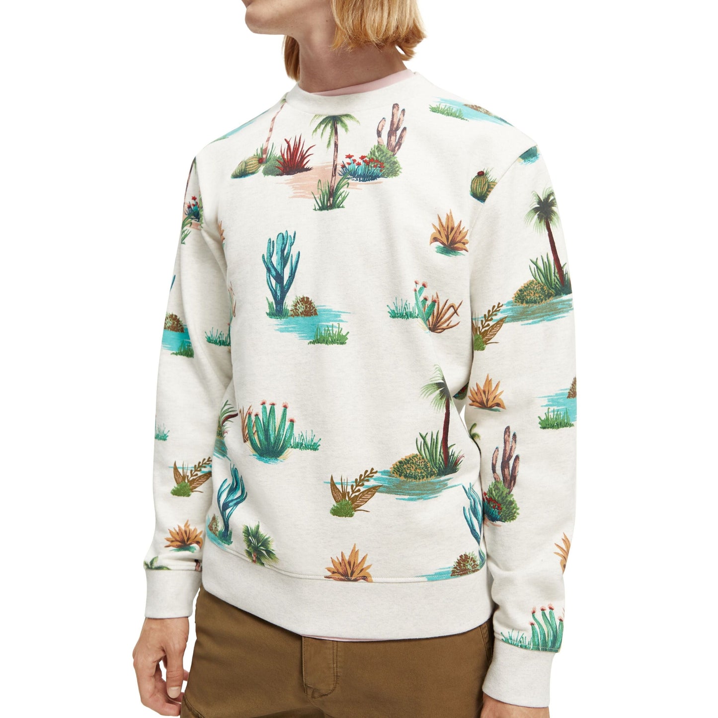 Printed Crew Sweater