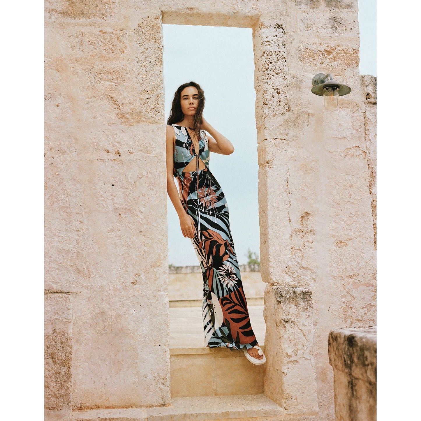 Tramonto Cut Out Front Maxi Dress