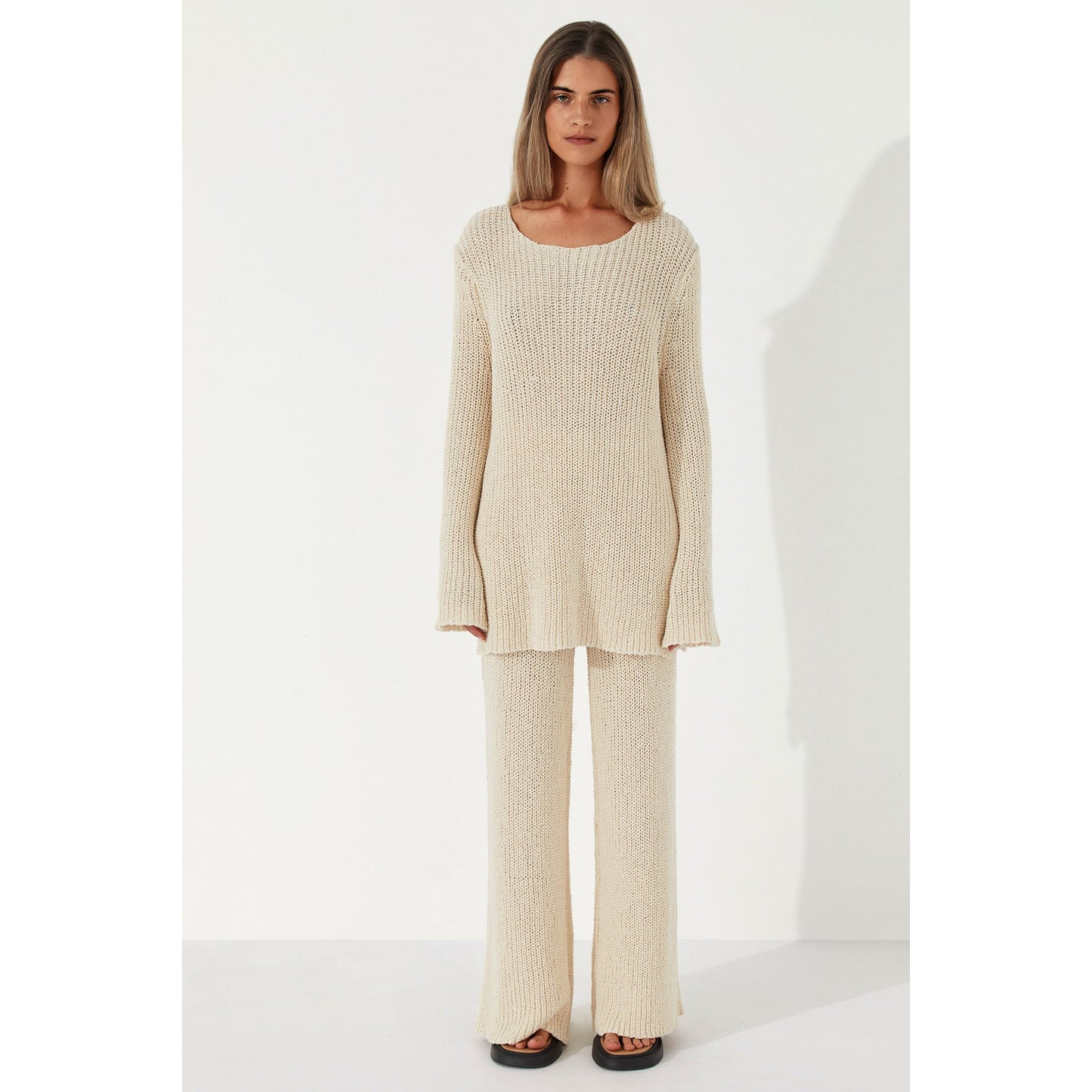 Stone Cotton Blend Knit Pant