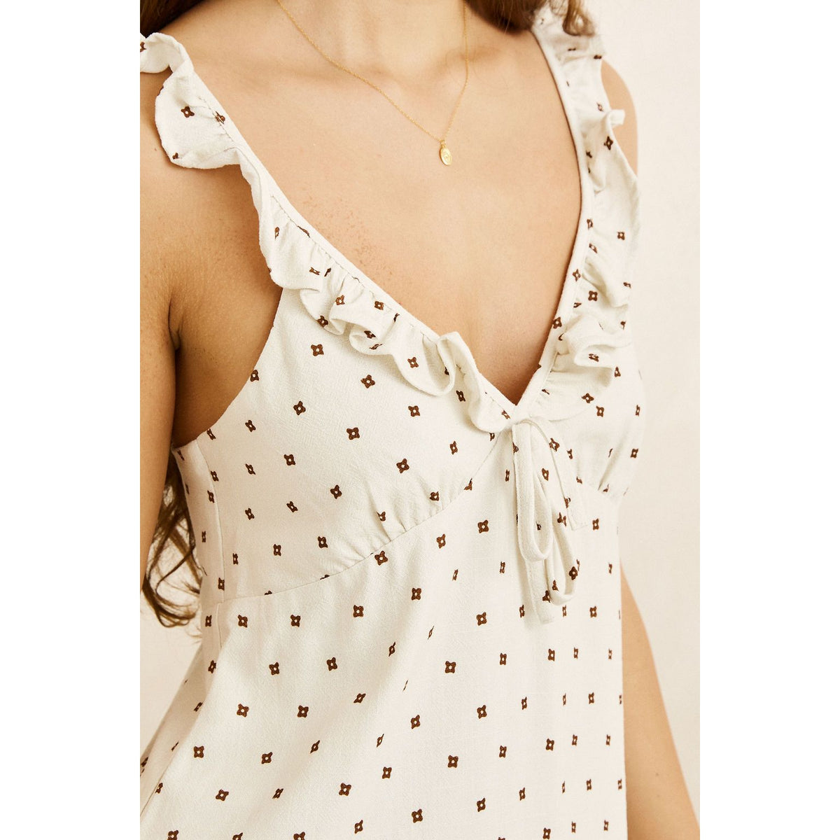 Sandy ruffle mini dress