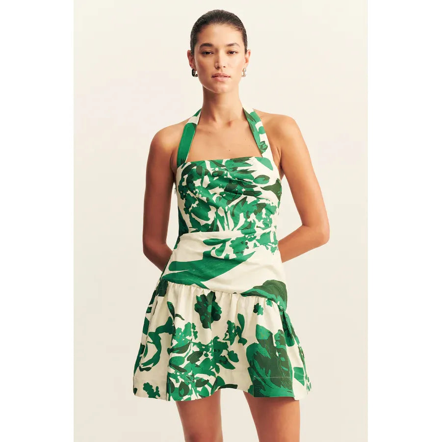 Joni Halter Draped Mini Dress