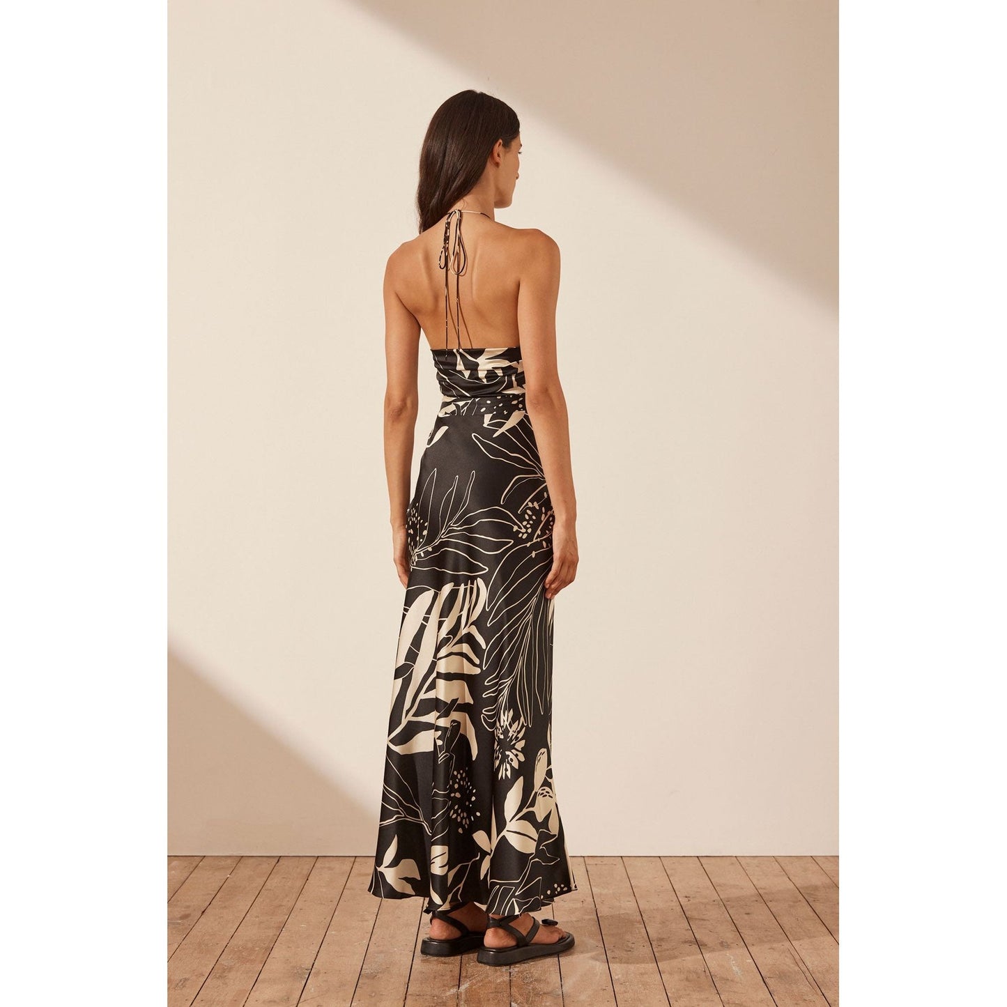 Capri Silk Cross Front Cut Out Midi dress