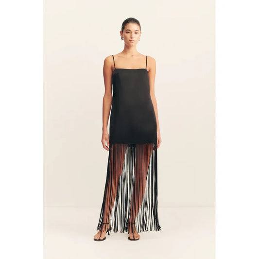 Moraya Square neck Fringe dress