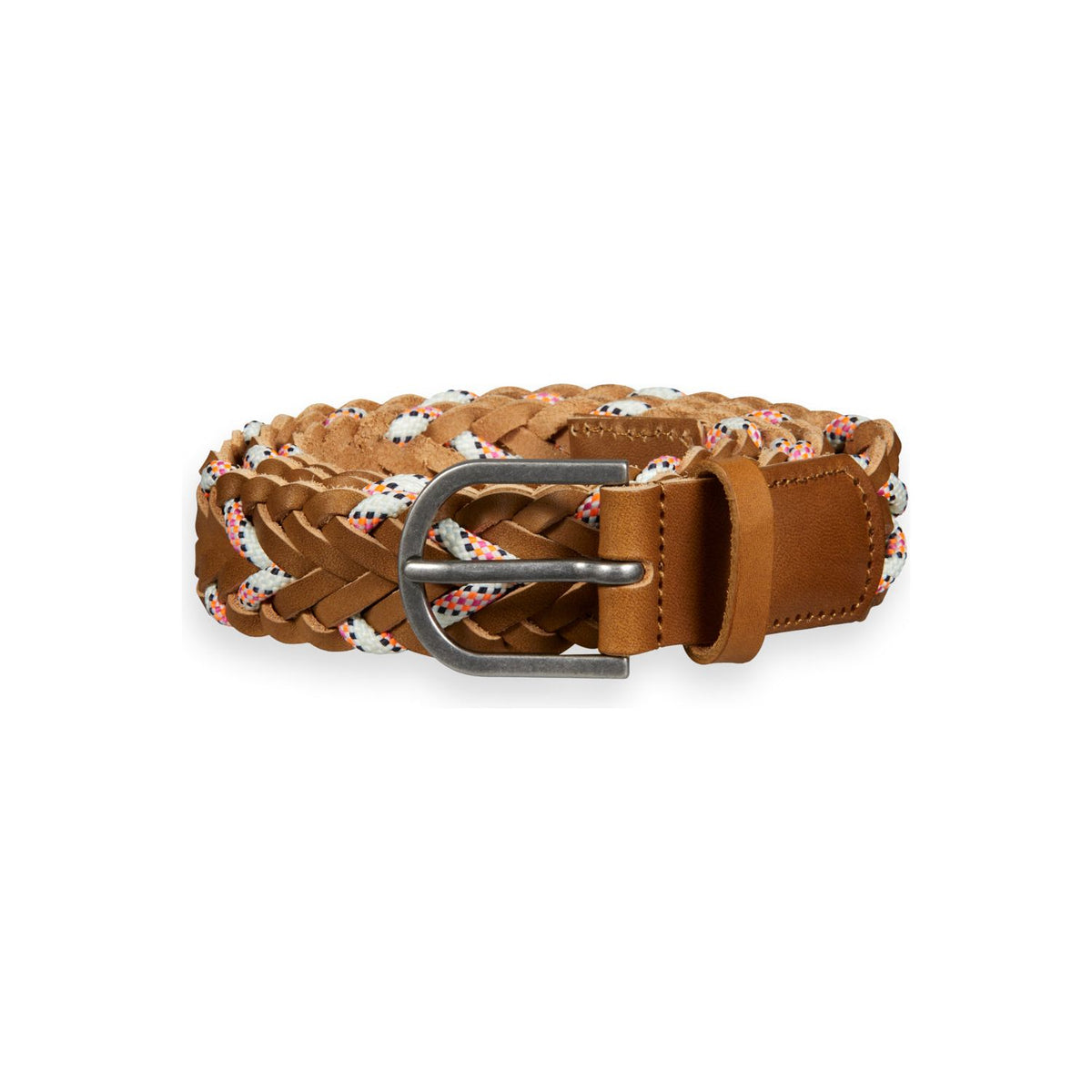 Braided Leather & Cord Belt