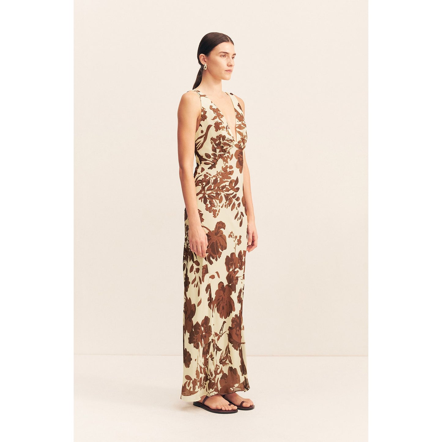 Noa Plunged Maxi Dress
