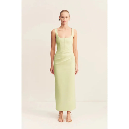 Lani Structured Midi Dress - Pistachio