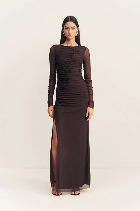 Mira Gathered Maxi Dress