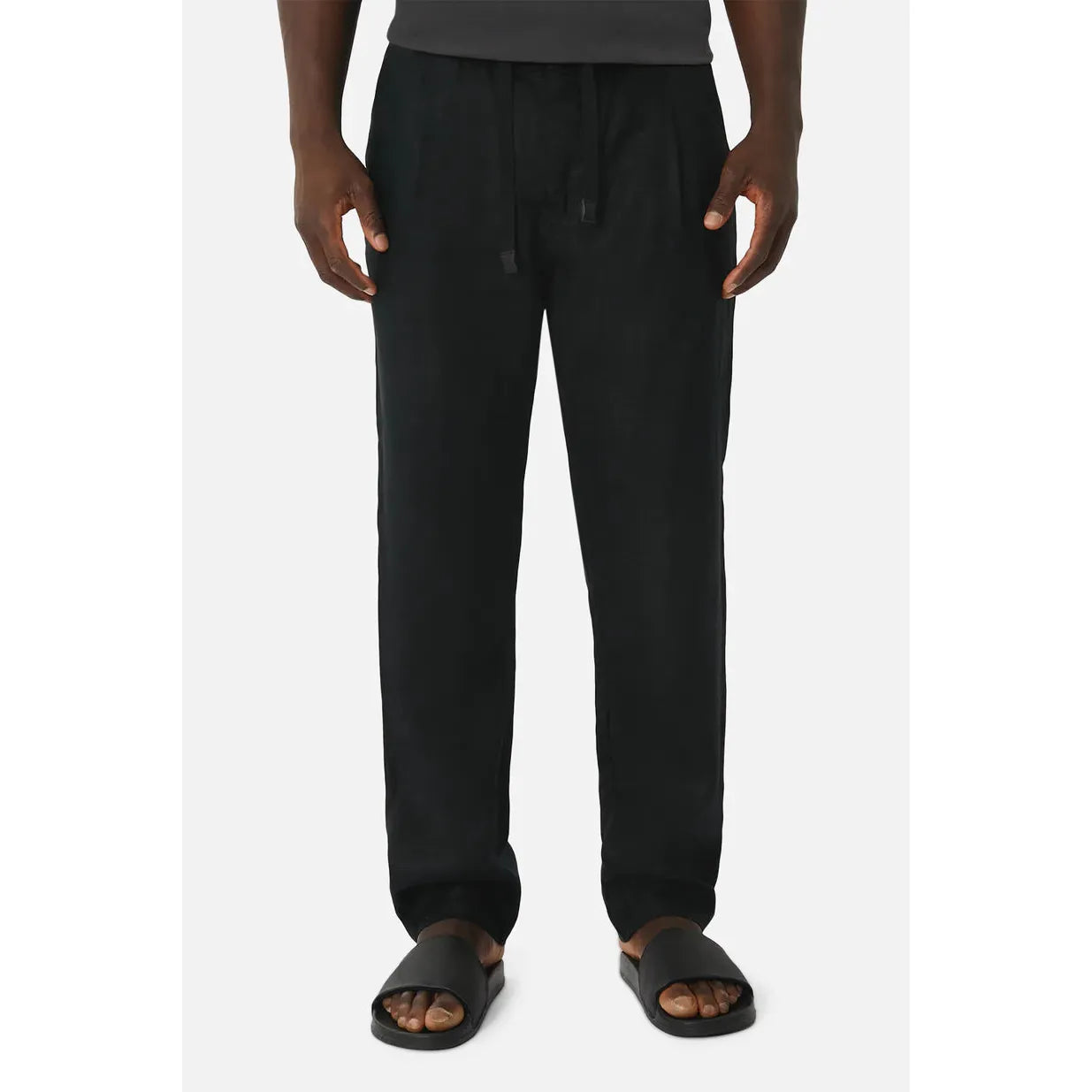 Capri Linen Pant - Black