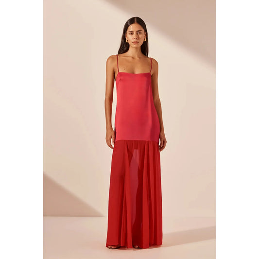 Moraya Dropped Waist Maxi Dress