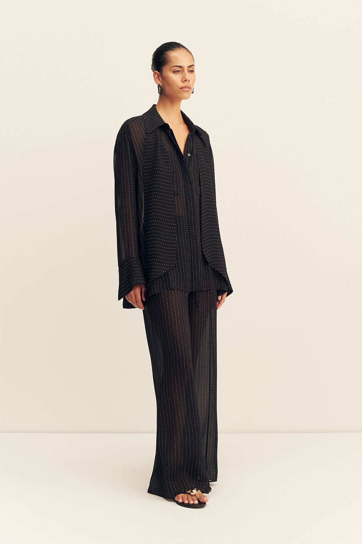 Irving Polka dot sheer shirt
