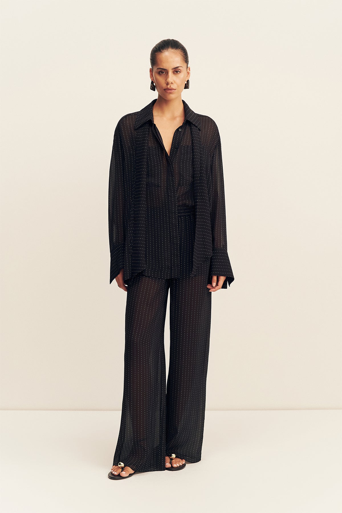Irving Polka dot sheer shirt