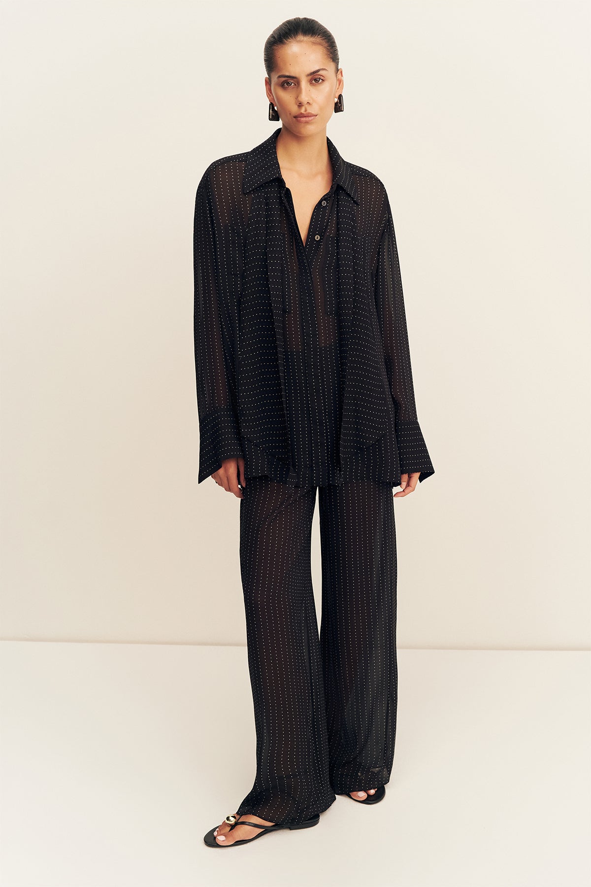 Irving Polka dot sheer shirt