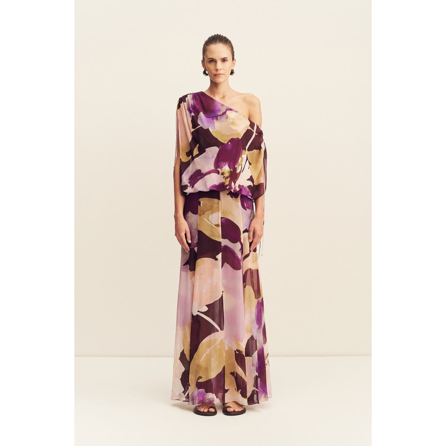 Gia Off the shoulder Blouson maxi dress