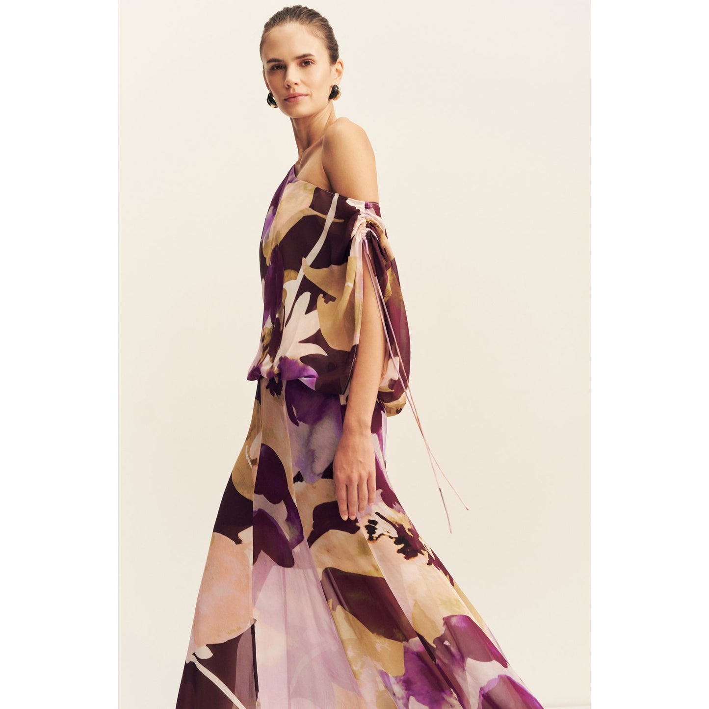Gia Off the shoulder Blouson maxi dress