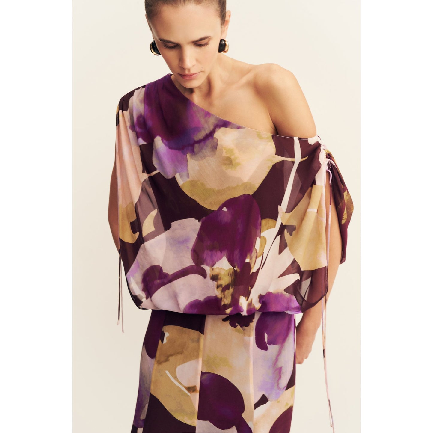 Gia Off the shoulder Blouson maxi dress