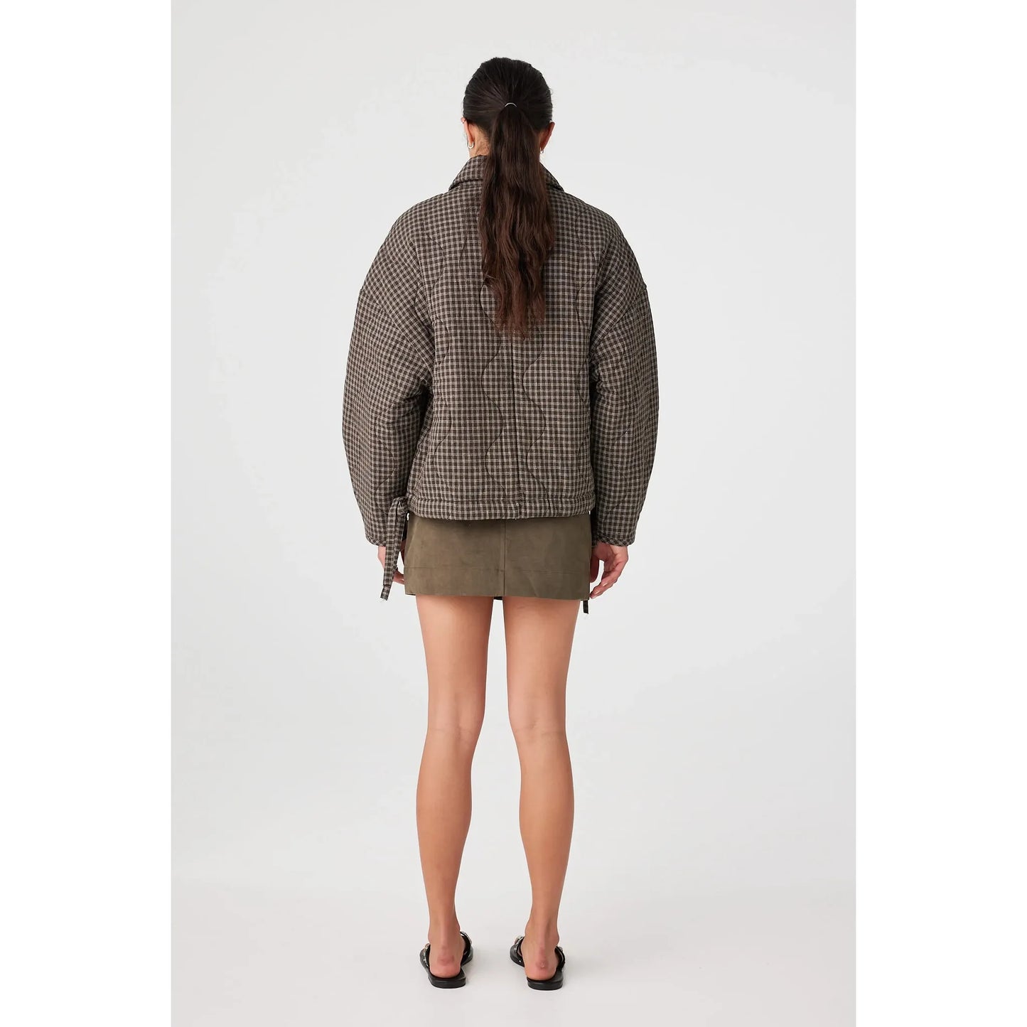 Matteo Jacket - espresso check PRE ORDER