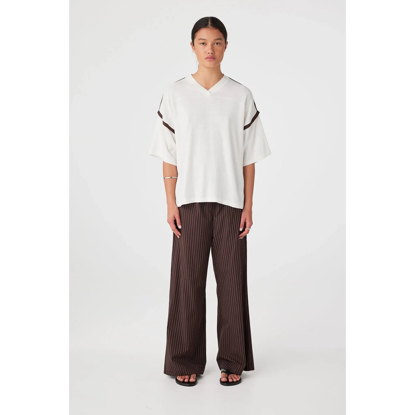 Orlando Oversized linen blend tee