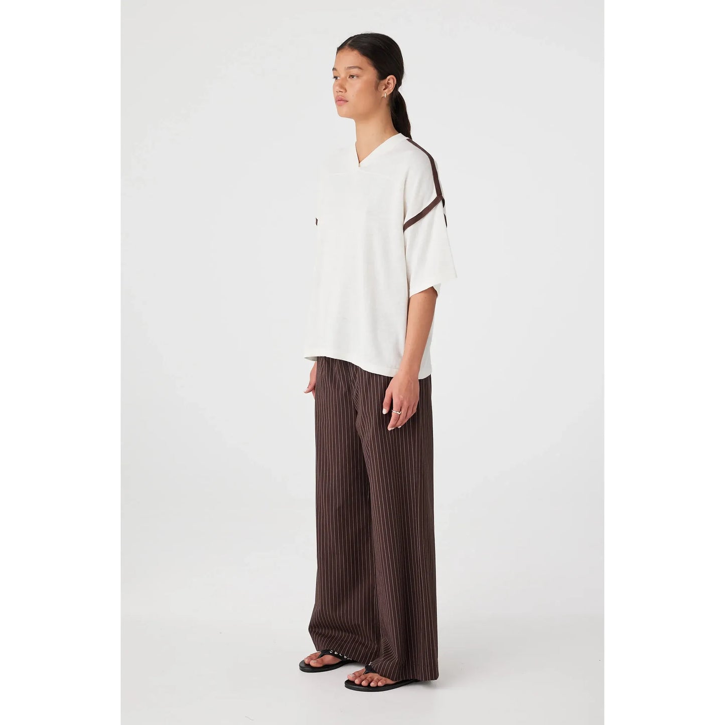 Orlando Oversized linen blend tee