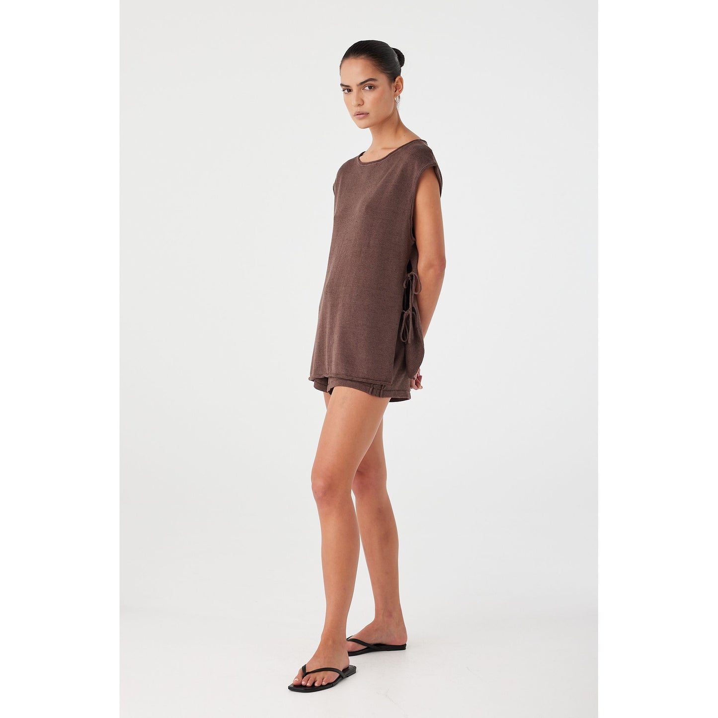 Poppy Tie Side top - espresso