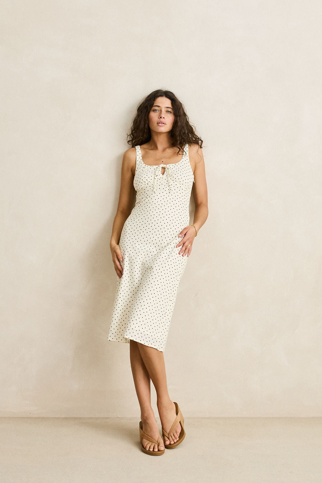 Polka Midi dress