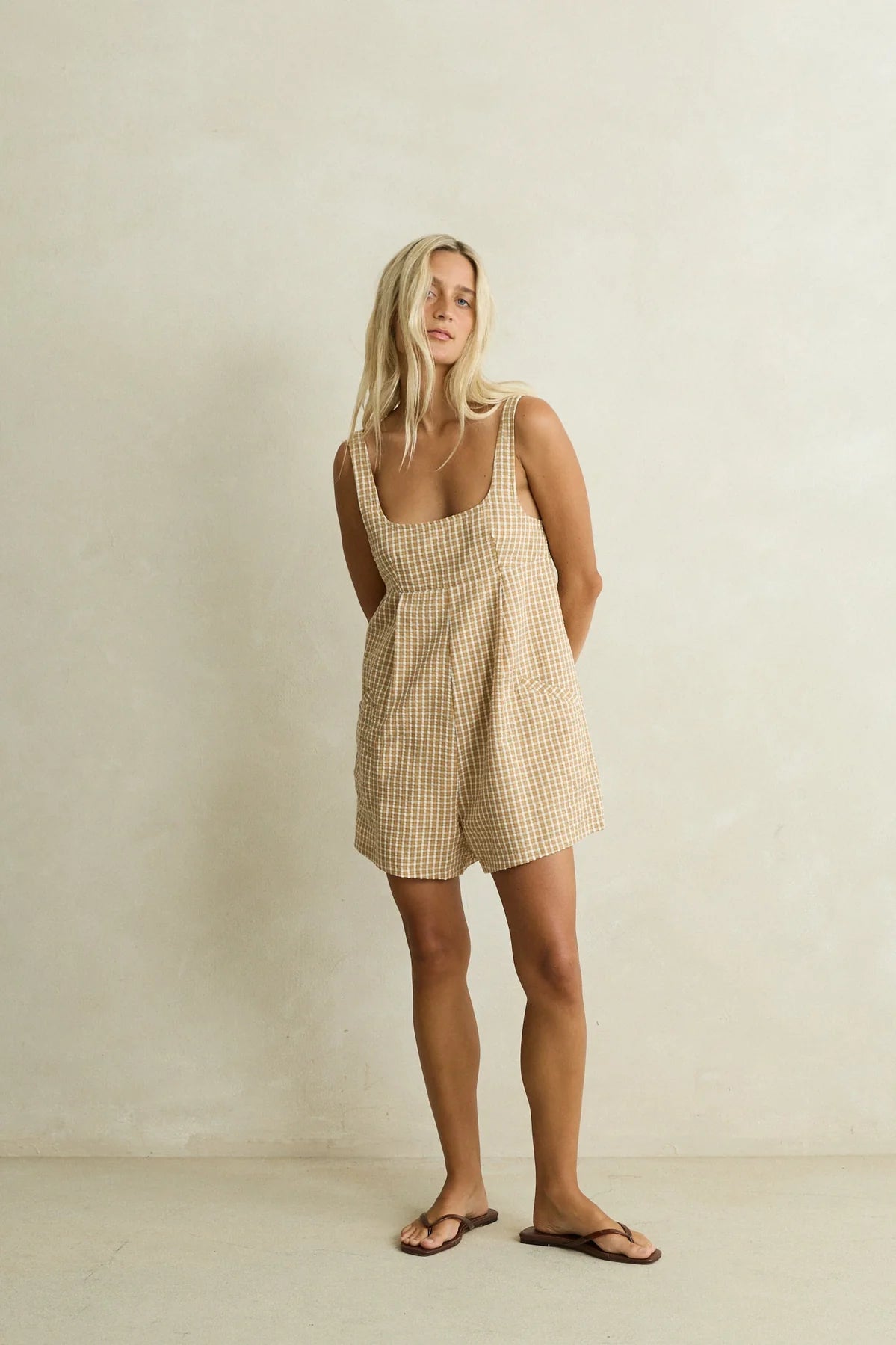 Kirra Check Romper