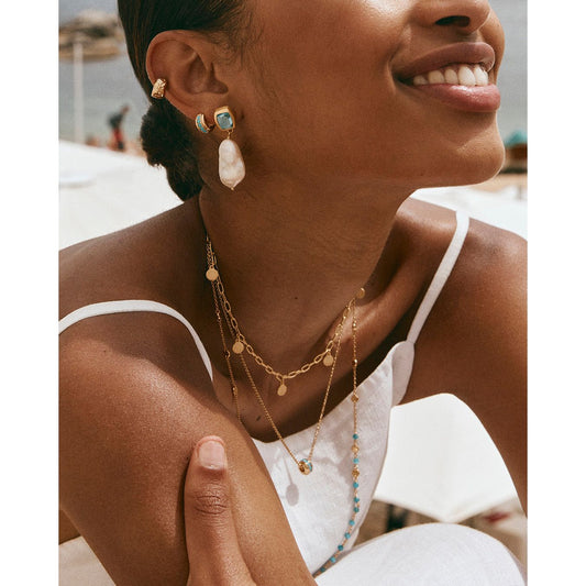 Blue Topaz Keshi Drops