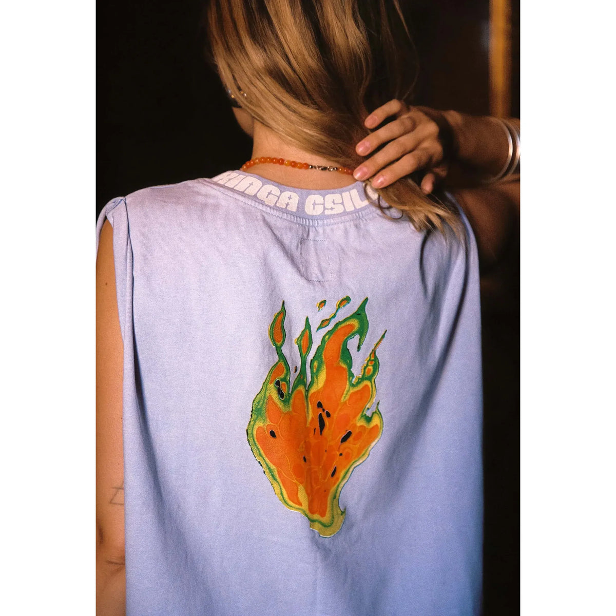 Flaming band tank