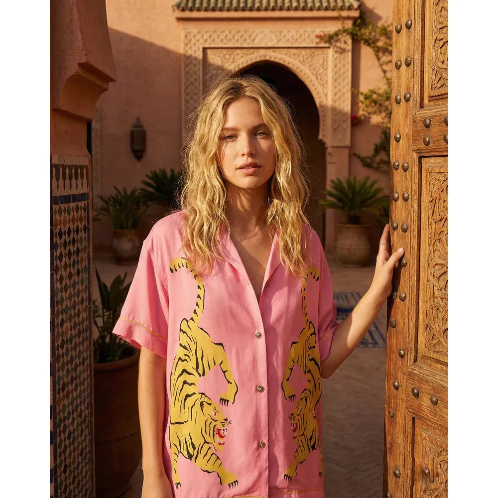 Crouching Tiger Washed Silk Shirt