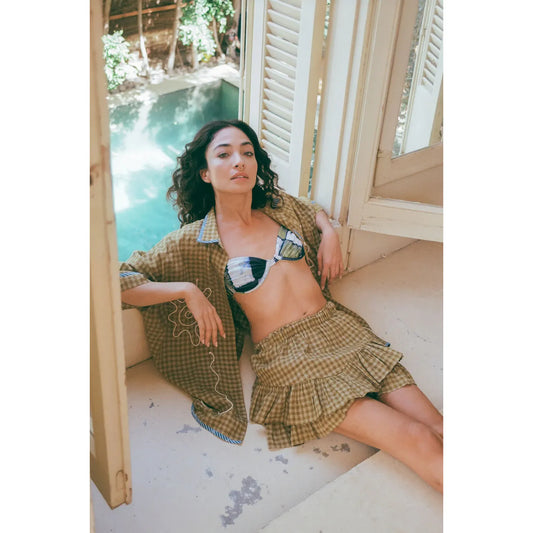 Hulia Check Fae Frill Skort